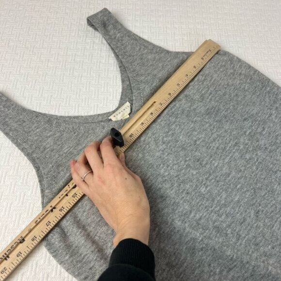 Womance Women’s Medium Acrylic Grey Gray Oversized Tank Top Shirt Casual Relaxed - Picture 4 of 8